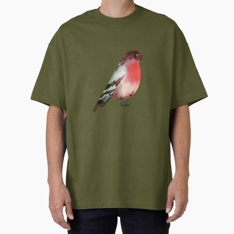 Winter Weather Bird Nature Oversized T-Shirt 
