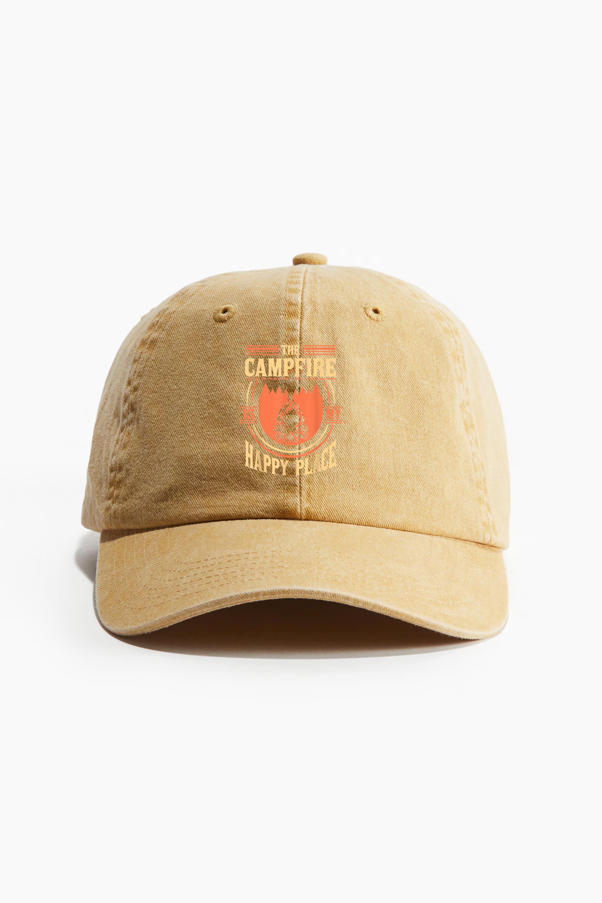 The Campfire Is My Happy Place Cotton Twill Cap 